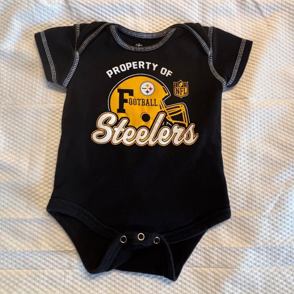 Steelers Bodysuit 3-6 Months Baby Boy Girl NFL One Piece Bodysuit Infant Creeper
